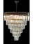 Kristal Taş Avizade 50 Lilik Şeritli Kristal Taşlı Siyah E27 4 20 x 65 Taşlı 4