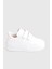 Günlük Unisex Çocuk Şeritli Beyaz Sneaker Cırtlı Hafif Rahat Spor Ayakkabı 4