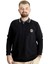 Büyük Beden Erkek Sweat Polo Selanik Horse 23440 Siyah 1