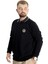 Büyük Beden Erkek Sweat Polo Selanik Horse 23440 Siyah 2
