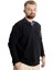 Büyük Beden Erkek Sweat Polo Selanik Classic Sport 23444 Siyah 3