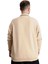 Büyük Beden Sweat Polo Selanik Mode 23448 Bej 4