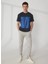 Bisiklet Yaka Baskılı Erkek T-shirt 3