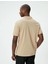 Yakalı T-Shirt Düğmeli Slim Fit Kısa Kollu - Koton - 4Sam10108Mk - Bej - Xxl 2