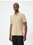 Yakalı T-Shirt Düğmeli Slim Fit Kısa Kollu - Koton - 4Sam10108Mk - Bej - Xxl 4