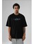 Unisex Oversize One Piece T-Shirt Siyah 3