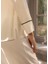 %100 Viskon Pijama Takımı Ekru S - Cool White Serisi 3
