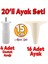 20'li Set Aspen Lüks Mobilya Kanepe Koltuk Tv Ünitesi Yükseltici Destek Ayağı Ayakları 15 cm Krem 1