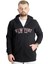 Büyük Beden Erkek Kapüşonlu Sweatshirt New Port 23546 Siyah 1