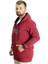Büyük Beden Erkek Kapüşonlu Sweatshirt New Port 23546 Bordo 2
