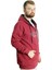 Büyük Beden Erkek Kapüşonlu Sweatshirt New Port 23546 Bordo 3