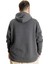 Büyük Beden Erkek Sweatshirt Kapüşonlu 23540 Antramelanj 4
