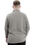Büyük Beden Erkek Sweatshirt Polo Yaka Uzun Kol Waffle 23449 Haki 4