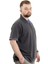 Mode Xl Battal Beden Erkek Tshirt Polo Yaka Nakışlı Klasik Pike 20553 Antrasit 3