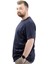 Büyük Beden Baskılı Erkek T-Shirt Bisiklet Yaka Sımplıcıty U24046 Lacivert 4