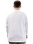 Büyük Beden Erkek Sweatshirt Bisiklet Yaka Uzun Kol Waffle 23460 Beyaz 4