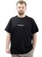 Büyük Beden Baskılı Erkek T-Shirt Bisiklet Yaka Van Gogh U24040 Siyah 1