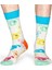 Happy Socks Ithal Özel Seri Unisex Happy Color White Dog Sock Renkli Soket Çorap 3