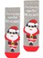 Özel Koleksiyon Unisex Yılbaşı Noel Merry Christmas Happy Relax Mas Grey Soket Çorap 3