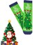 Özel Koleksiyon Unisex Yılbaşı Noel Merry Christmas Happy Green Tree Soket Çorap 1