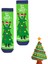 Özel Koleksiyon Unisex Yılbaşı Noel Merry Christmas Happy Green Tree Soket Çorap 3