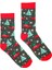 Özel Koleksiyon Unisex Yılbaşı Noel Merry Christmas Happy Red Car Tree Soket Çorap 4