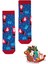 Özel Koleksiyon Unisex Yılbaşı Noel Merry Christmas Happy Dark Blue Hoho Soket Çorap 3