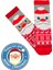 Özel Koleksiyon Unisex Yılbaşı Noel Merry Christmas Happy Noel Deer Soket Çorap 1
