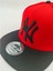 Kırmızı Siyah Şapka Hip Hop Hat Snapback New York Yankees Sport Cap Şapka 3