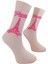 Ithal Özel Seri Unisex Pink Eiffel Tower Paris Yazılı Renkli Soket Çorap Dikişsiz 2