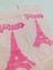 Ithal Özel Seri Unisex Pink Eiffel Tower Paris Yazılı Renkli Soket Çorap Dikişsiz 3