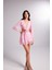 Kadın Pembe Mini Boy Astarlı Pinky Elbise 6