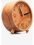 El Yapımı Yuvarlak Ahşap Masaüstü Saat Rakamlı Minimalist Tasarım 3