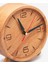 El Yapımı Yuvarlak Ahşap Masaüstü Saat Rakamlı Minimalist Tasarım 4