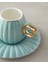 Polka New Bone China 4 Parça 2 Kişilik Kahve Fincan Takımı Mint 4