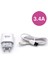 Type-C & USB Girişli 3.4 A Şarj Cihazı 1 Metre Kablo + Adaptör Samsung Oppo Xiaomi Modellerle Uyumlu 1