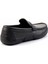 Siyah Floter Hakiki Deri Erkek Loafer Ayakkabı E01395223540 4