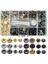 120 Takım Çıtçıt Alet Takımı, Metal Çıtçıt Düğme Leathercraft Perçinler Çıtçıtlar, 12.5mm Deri Çıtçıt Alet Takımı Çift Kapaklı Pirinç Perçinler (Yurt Dışından) 1