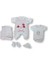 Kuzucuk Nakışlı %100 Cotton 5li Zıbın Takımı Hastane Çıkışı Ekru 1