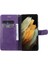 Kart Yuvası Klasik Düz Renk ile Samsung Galaxy S21 Ultra Için Flip Case (Yurt Dışından) 4