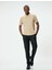 Yakalı Tişört Düğmeli Slim Fit Kısa Kollu - Koton - 4SAM10108MK - Bej - L 5