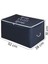 Lacivert Home Sweet Home Baskılı Orta Boy Baza Altı Kazak Pike Battaniye Hurcu 52X28X31 4