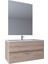 Simple 100 cm Lavabo Dolabı Seti Light Walnut KB710120 1