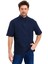 Jakarlı Fermuarlı Hakim Yaka Kısa Kol Oversize Erkek T-Shirt 1
