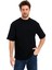 Jakarlı Kumaş Bisiklet Yaka Kısa Kol Oversize Erkek T-Shirt 1