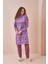 Puantiye Desen Tesettür Mayo Uzun Lila 5