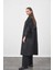 Oversize Trenchcoat Ceket Siyah 5