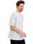Jakarlı Kumaş Bisiklet Yaka Kısa Kol Oversize Erkek T-Shirt 2