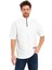 Jakarlı Fermuarlı Hakim Yaka Kısa Kol Oversize Erkek T-Shirt 1
