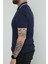 Hscstore Erkek Polo Yakalı Indigo T-Shirt- 8421 3